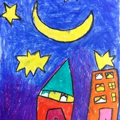 نقاشی خلاق .اثر آنیا درویش دوست .۶ ساله .سال ۶ ۹