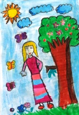 نقاشي خلاق . اثر كيانا ساعد . ۶ ساله . سال ۹۲