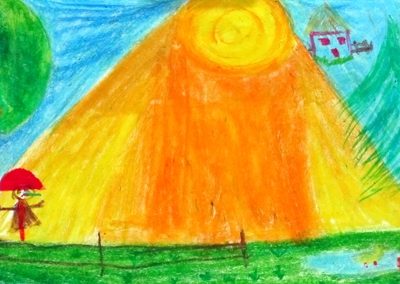 نقاشي خلاق .اثر مهتا وفاجو . ۸ ساله . سال ۹۲