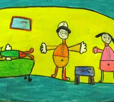 نقاشی خلاق .اثر کارن خاتمی . 5 ساله . سال ۹۴