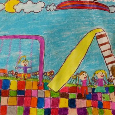 نقاشی خلاق . اثر نیلا مولاپناه . ۷ساله . سال ۶ ۹
