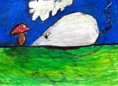 نقاشي خلاق . اثر محدثه جعفرزاده . ۶ ساله . سال ۹۲