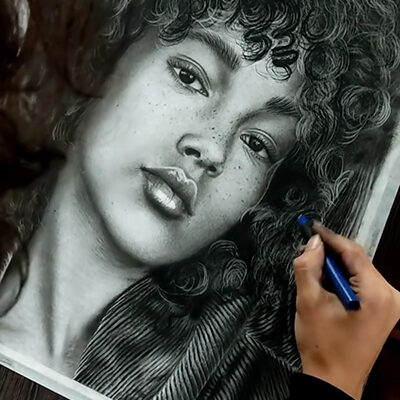 تمرين در كلاس مربوط به دوره ي طراحي از رئالیسم تا فتورئالیسم . علی رضا جمالی .